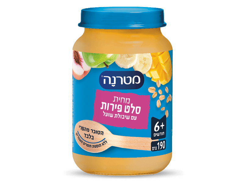 מחית מטרנה סלט פירות עם שיבולת שועל