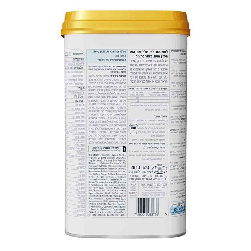 מטרנה צמחי מגיל שנה ואילך