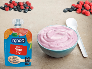 מחית מטרנה תפוח גזר, פירות יער וחמאת בוטנים טבעית