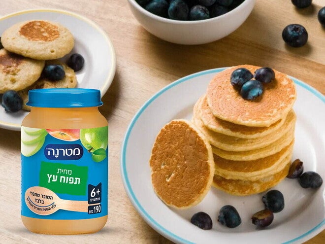 פנקייקים בשילוב מחית תפוח עץ של מטרנה 
