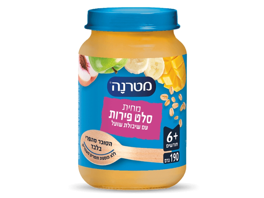 מחית מטרנה סלט פירות עם שיבולת שועל