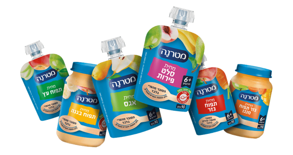 תמונה של מגוון מחיות מטרנה באריזת סקוויז ובצנצנת